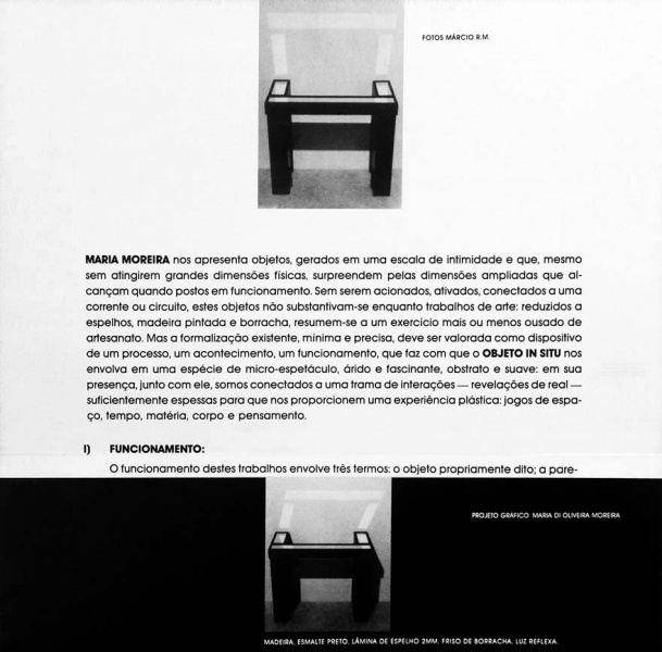 Folheto exposição Maria Moreira